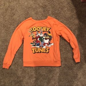 Orange Looney Tunes Sweater NWOT
